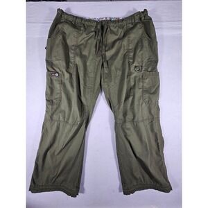 Koi Happiness Lindsey Scrub Pants 3X Petite Olive Green Cargo Utility 701-P